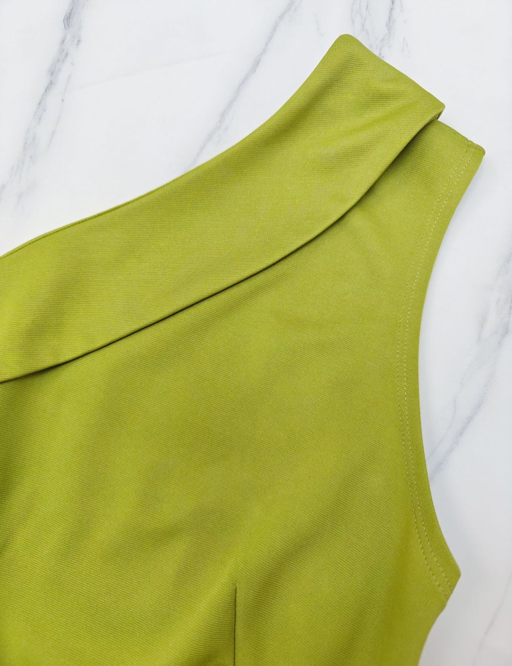 Casual lotus leaf edges European style shoulder dress