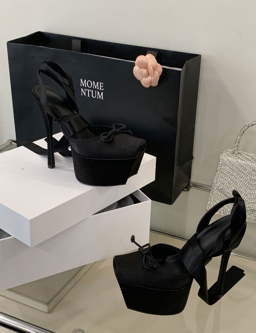Bandage high-heeled platform ballet European style sandals