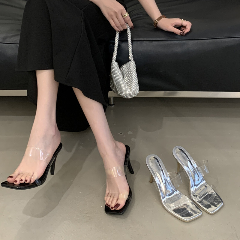 Sexy high-heeled fashion European style slippers for women