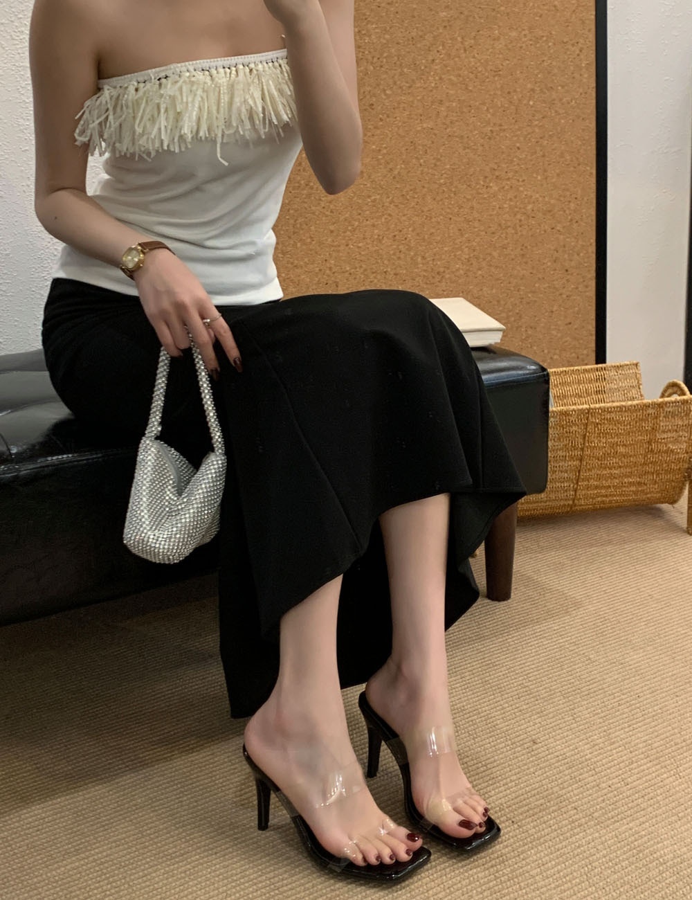 Sexy high-heeled fashion European style slippers for women
