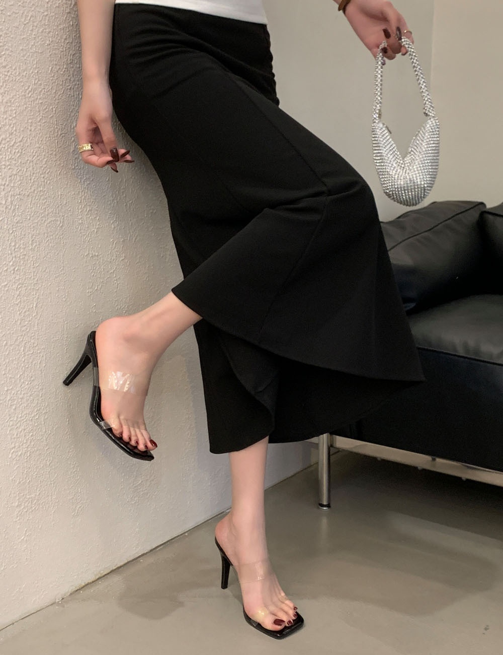 Sexy high-heeled fashion European style slippers for women