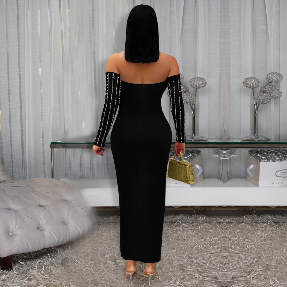 European style long sleeve dress for women