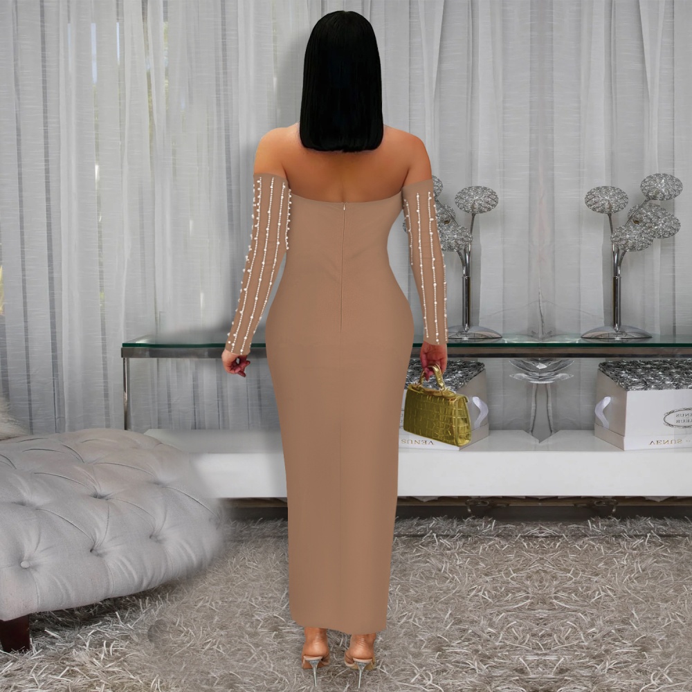 European style long sleeve dress for women