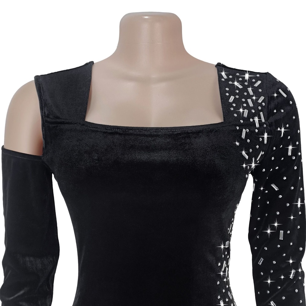 European style long sleeve sexy dress for women