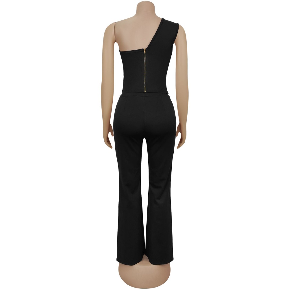 Fashion slim long pants European style tops 2pcs set