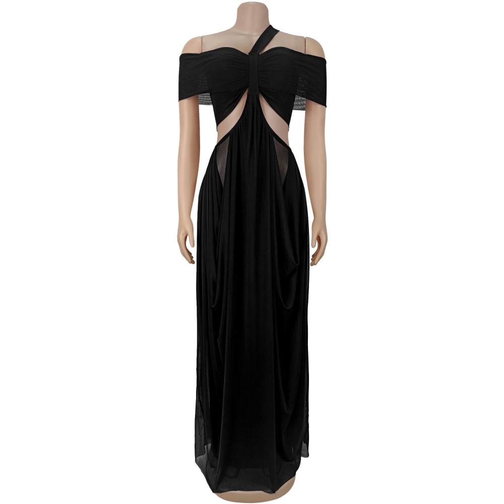 Perspective wrapped chest sexy European style fashion dress