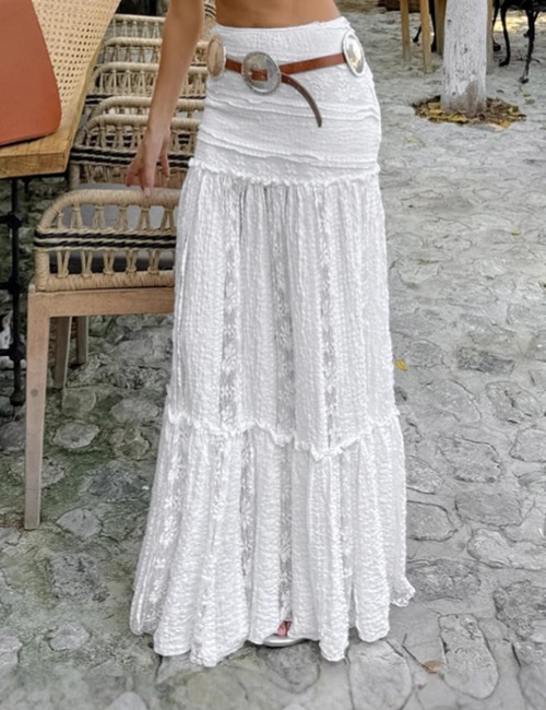 France style elegant slim lace summer white skirt for women