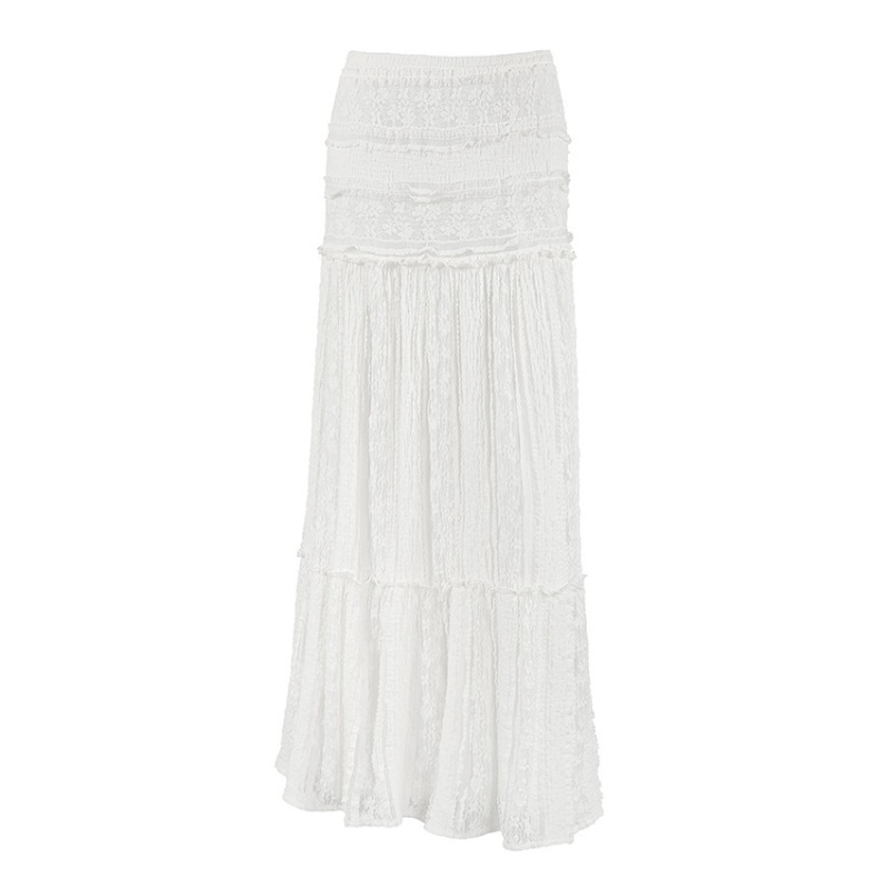 France style elegant slim lace summer white skirt for women