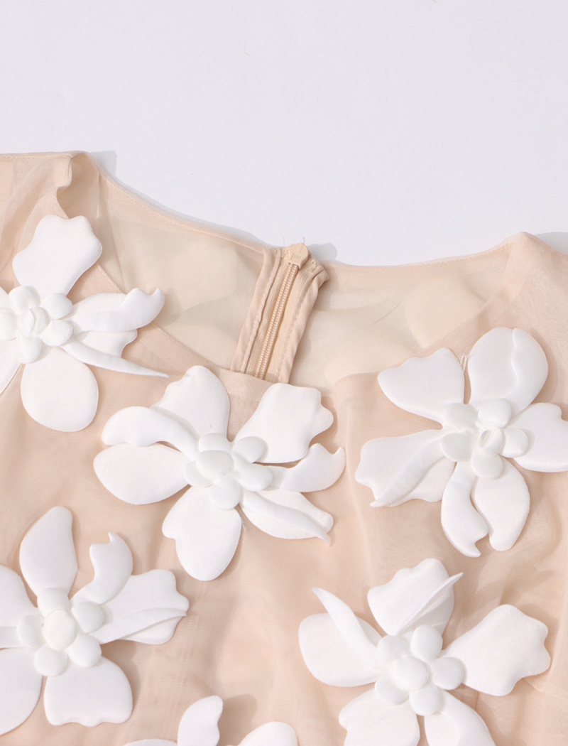 Slim flowers sleeveless pure temperament tops for women
