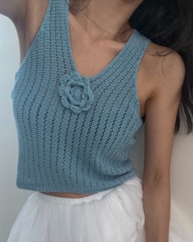 Knitted all-match slim summer Korean style vest