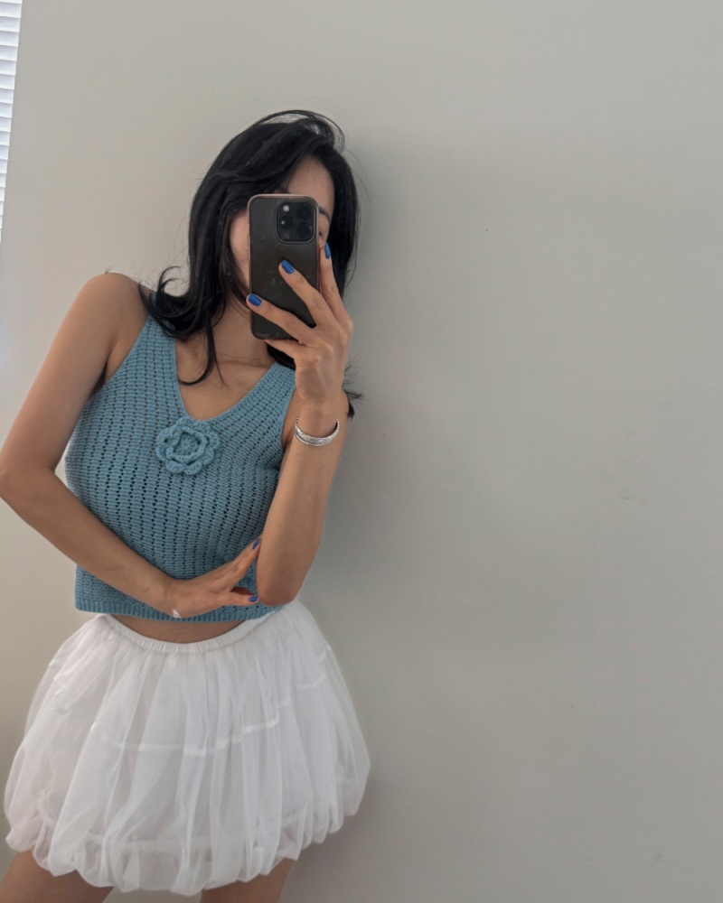 Knitted all-match slim summer Korean style vest
