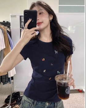 Printing cotton pure cotton short sleeve spandex T-shirt