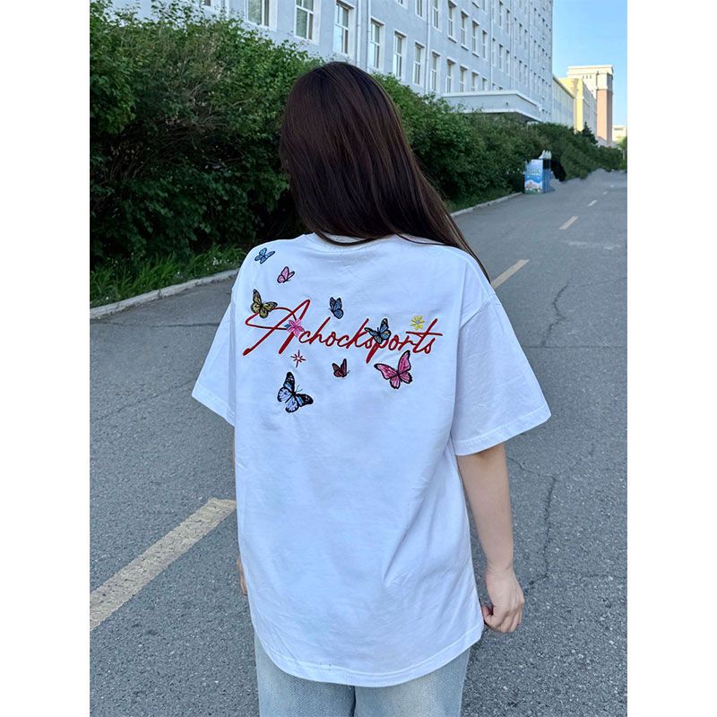 Embroidered pure cotton T-shirt