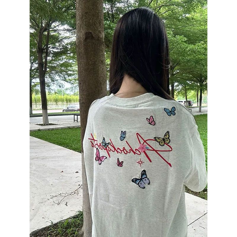 Embroidered pure cotton T-shirt