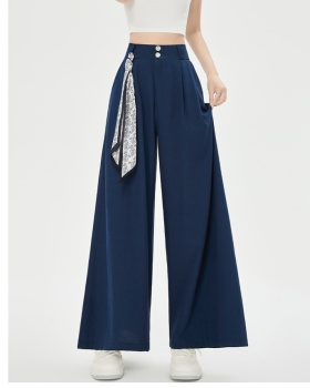 Straight Casual business suit ice silk culottes for women