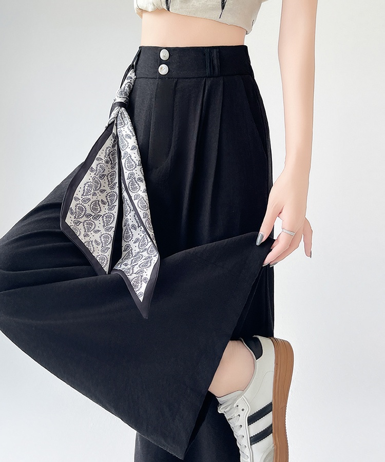 Straight Casual business suit ice silk culottes for women