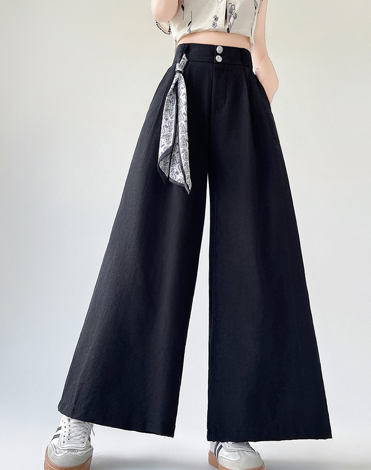 Straight Casual business suit ice silk culottes for women