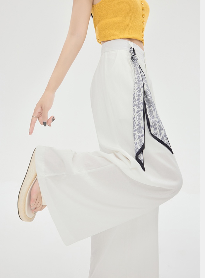 Straight Casual business suit ice silk culottes for women