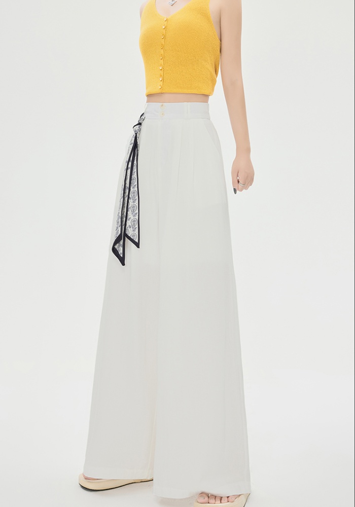 Straight Casual business suit ice silk culottes for women