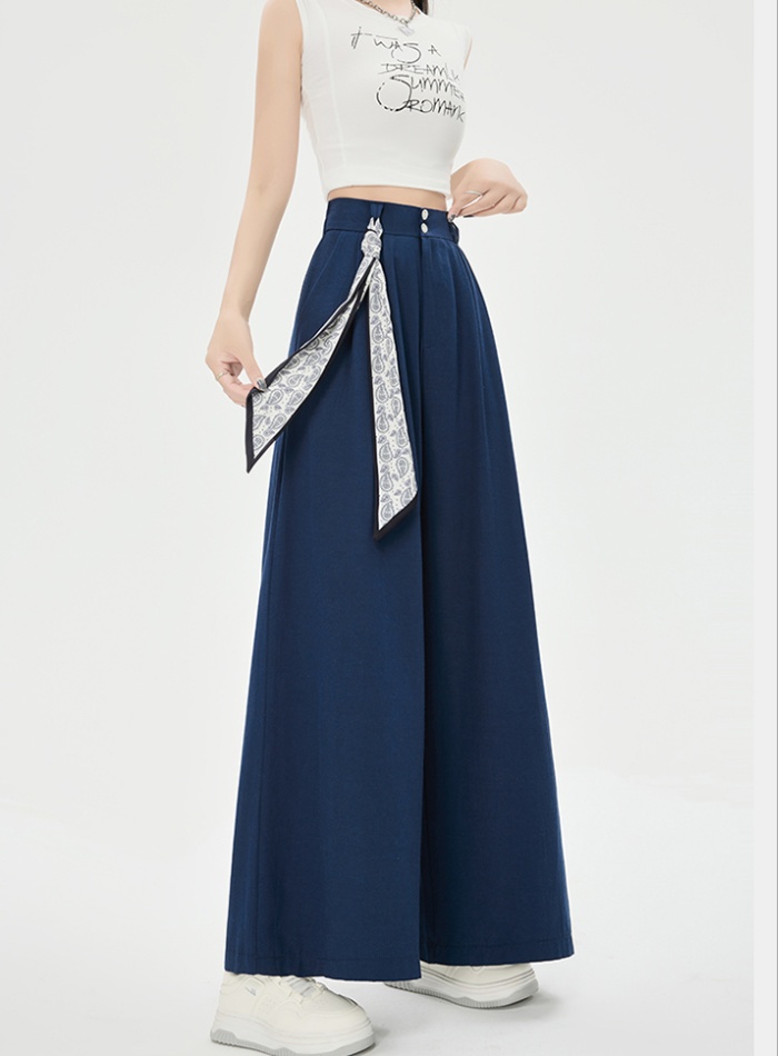 Straight Casual business suit ice silk culottes for women