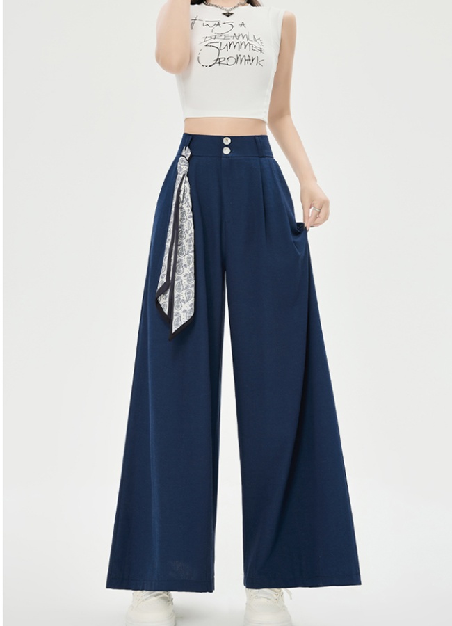 Straight Casual business suit ice silk culottes for women
