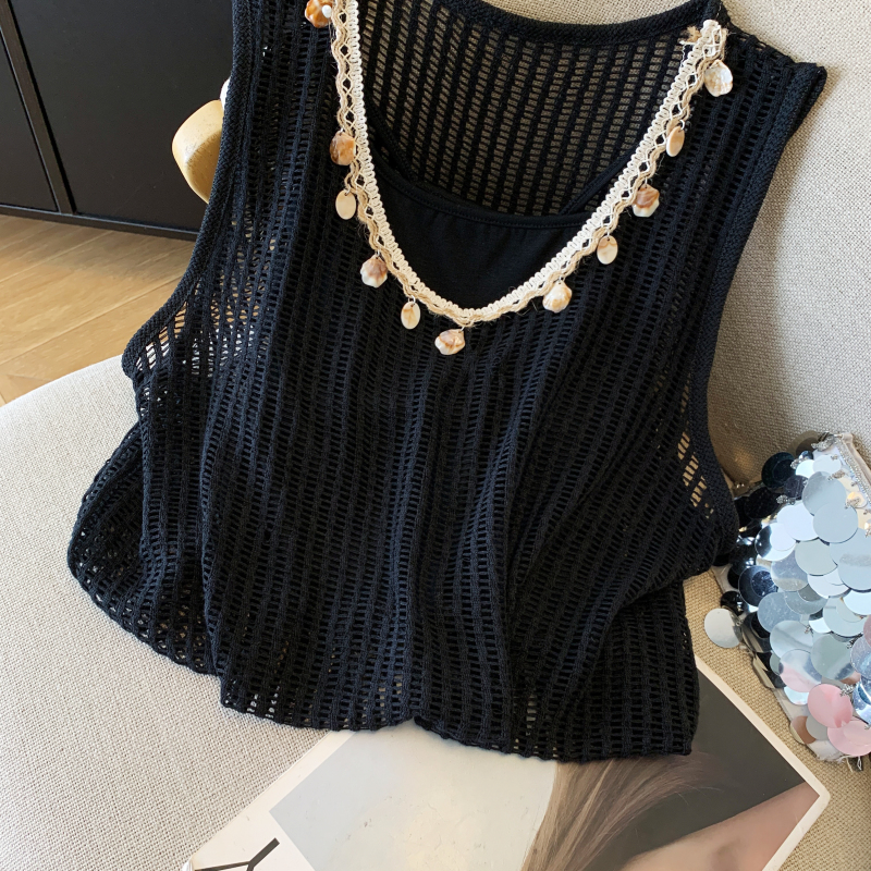 Summer fashion tops U-neck Bohemian style vest for women