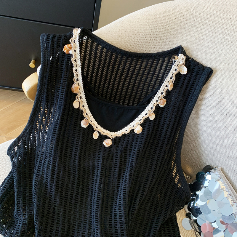 Summer fashion tops U-neck Bohemian style vest for women
