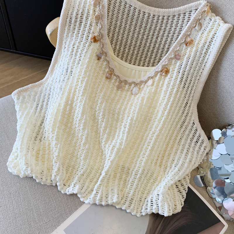 Summer fashion tops U-neck Bohemian style vest for women