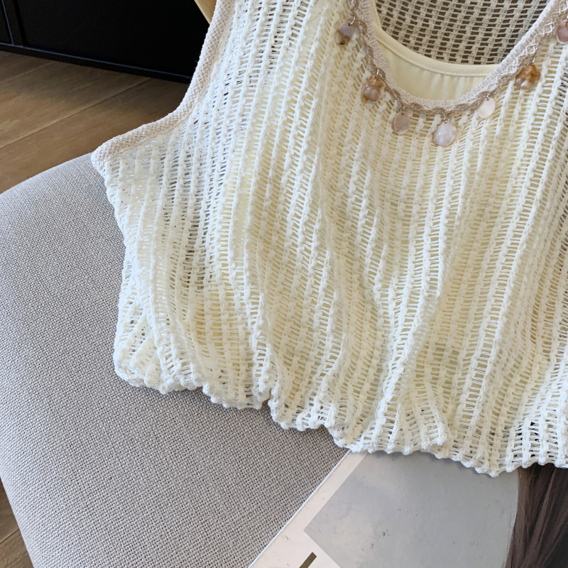 Summer fashion tops U-neck Bohemian style vest for women