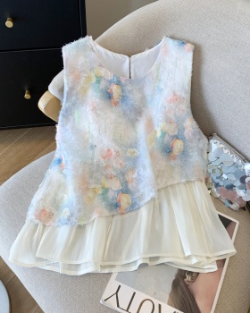 Sleeveless shirt Western style tops for women