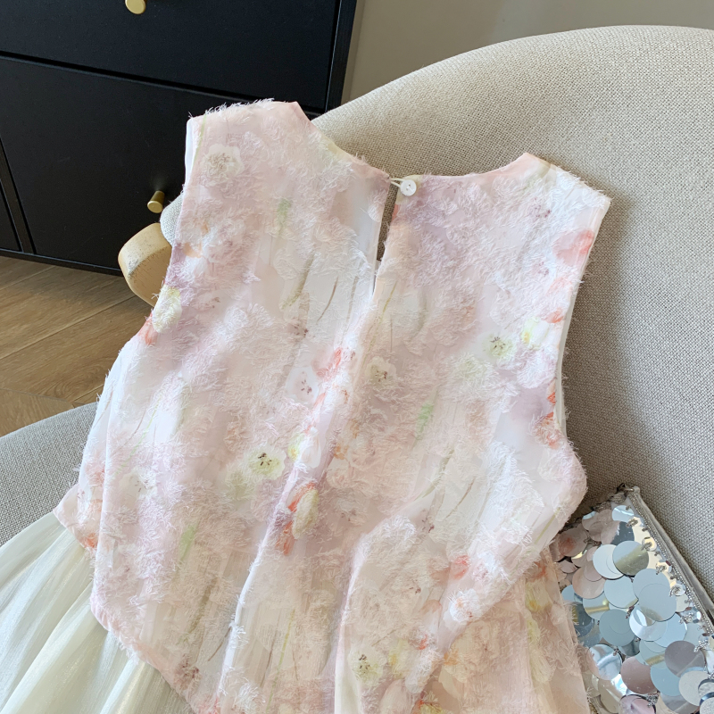 Sleeveless shirt Western style tops for women