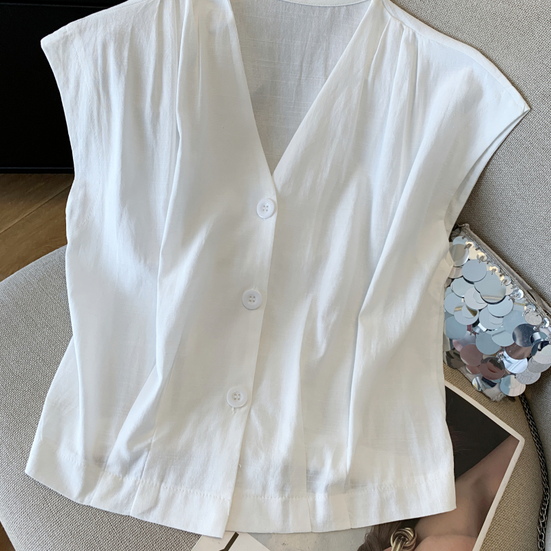 V-neck fashion vest summer show young tops for women