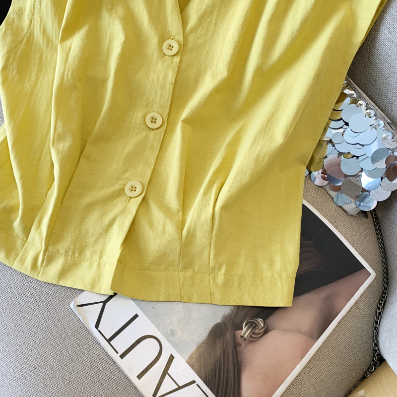 V-neck fashion vest summer show young tops for women