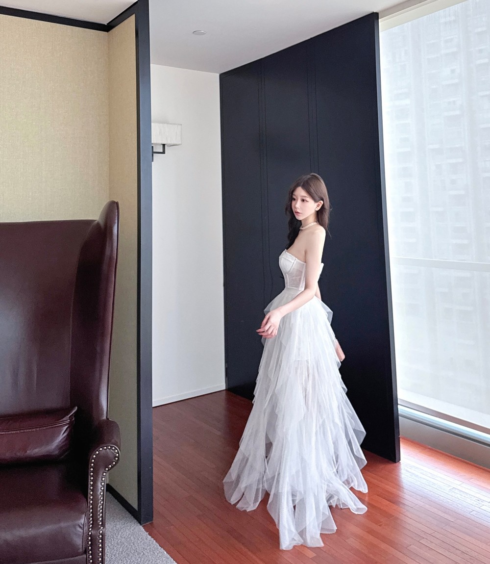 Niche sexy gauze light luxury vest 2pcs set