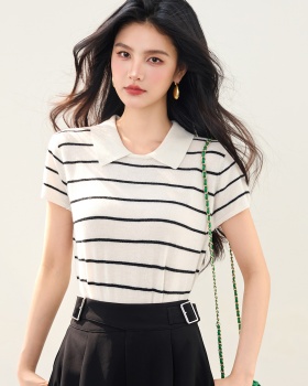 Summer short sleeve tops commuting T-shirt for women
