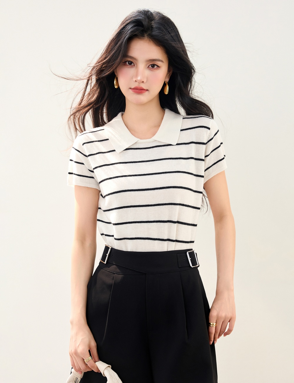 Summer short sleeve tops commuting T-shirt for women