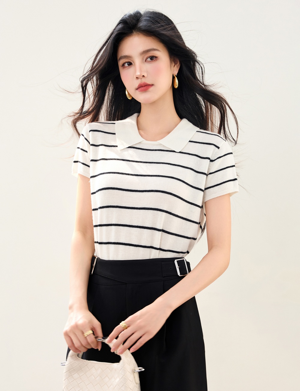 Summer short sleeve tops commuting T-shirt for women