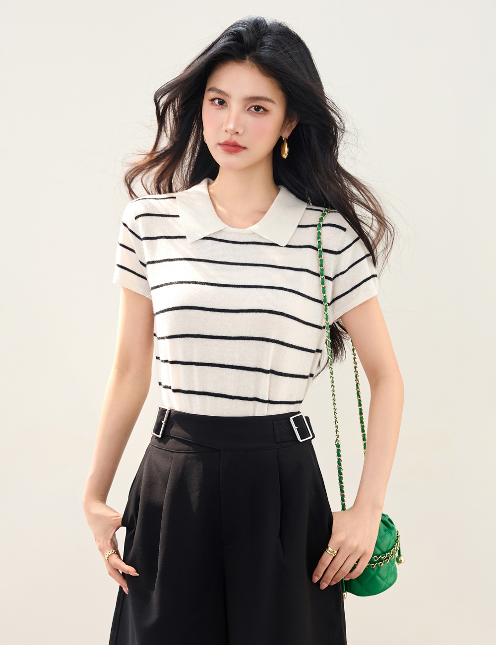 Summer short sleeve tops commuting T-shirt for women