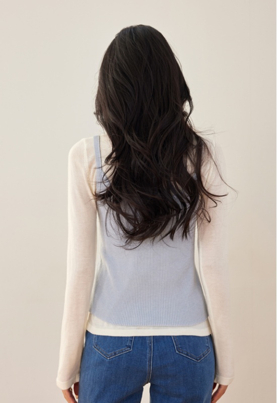 Sling tops long sleeve vest for women