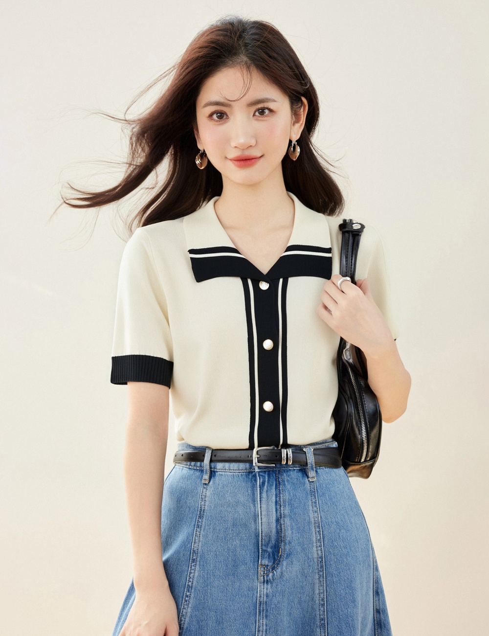 Fashion commuting tops mixed colors T-shirt for women