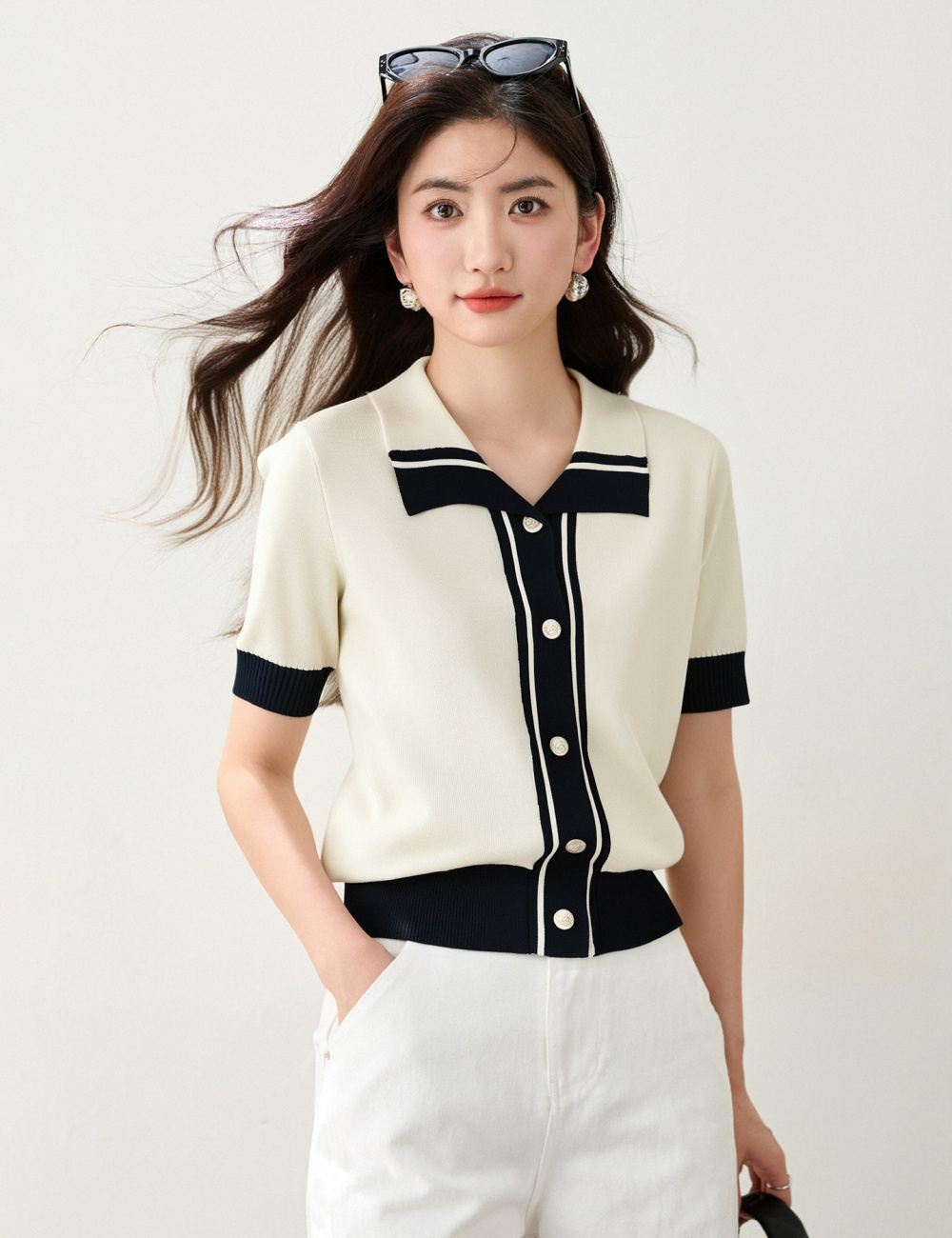 Fashion commuting tops mixed colors T-shirt for women
