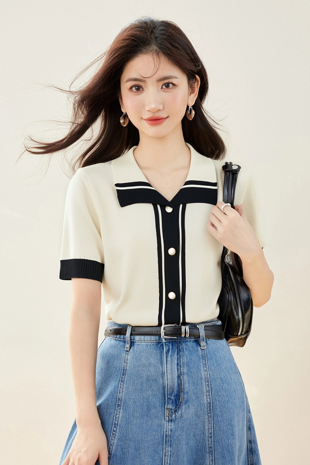 Fashion commuting tops mixed colors T-shirt for women