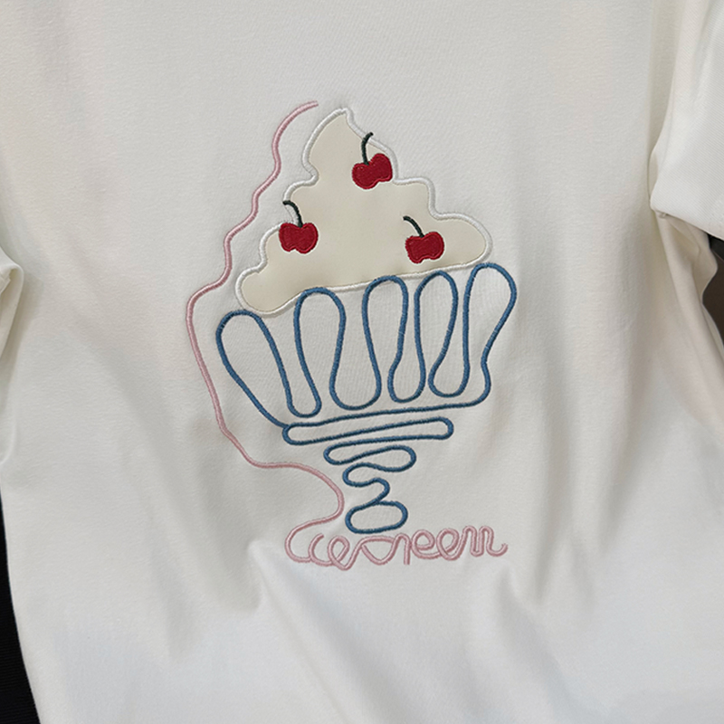 Western style student T-shirt summer loose tops for women