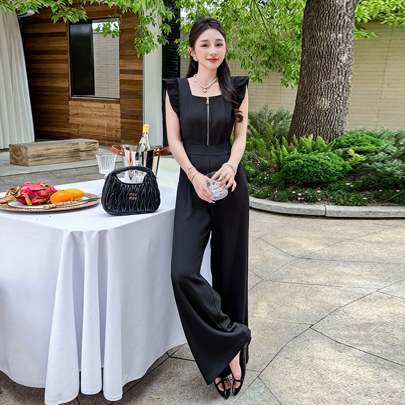 Drape summer fashion temperament frenum jumpsuit