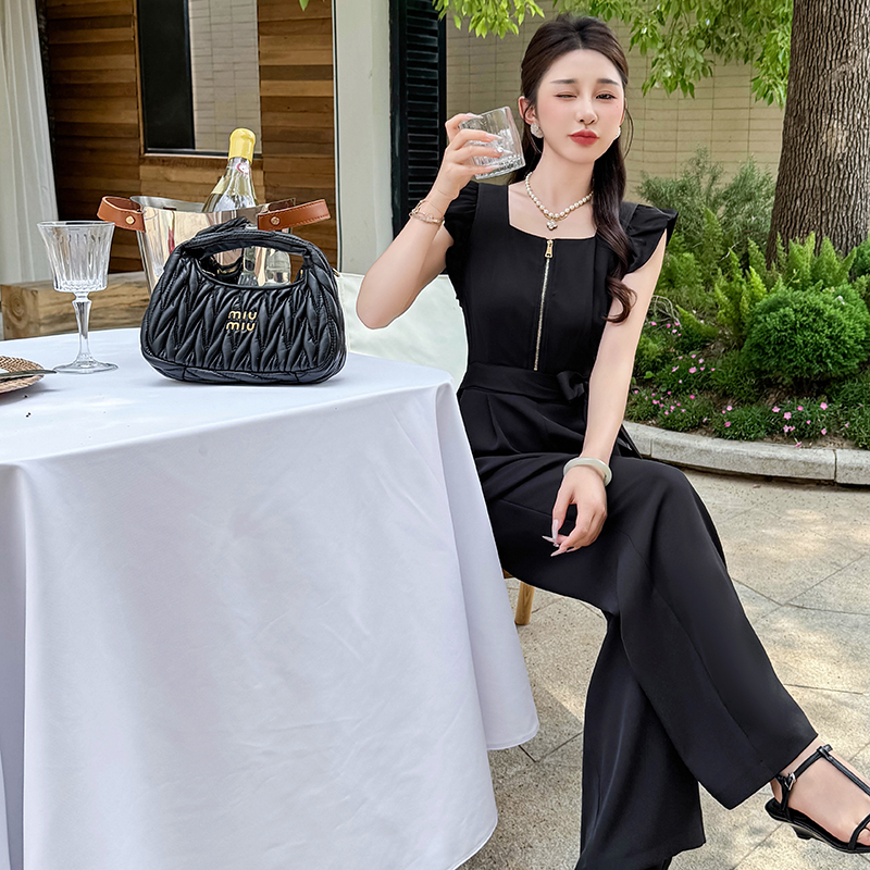 Drape summer fashion temperament frenum jumpsuit