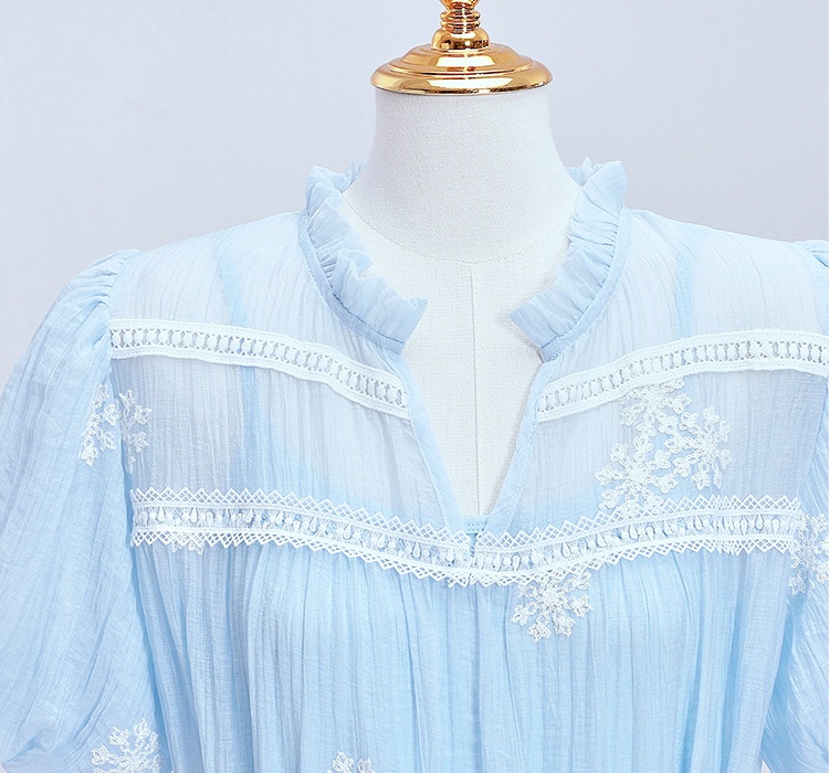 Embroidery lazy refinement vacation loose dress
