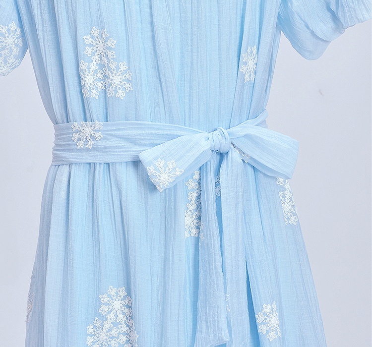 Embroidery lazy refinement vacation loose dress