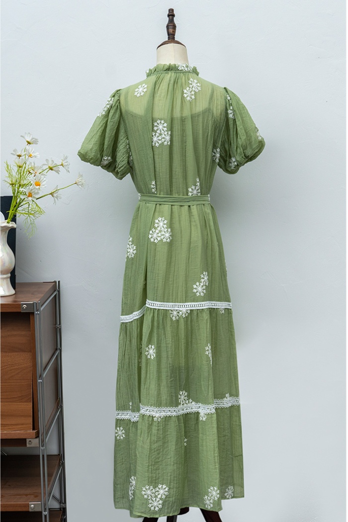 Embroidery lazy refinement vacation loose dress
