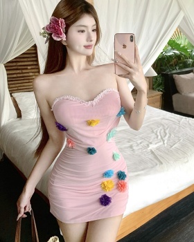 Vacation flowers fashion enticement dress for women