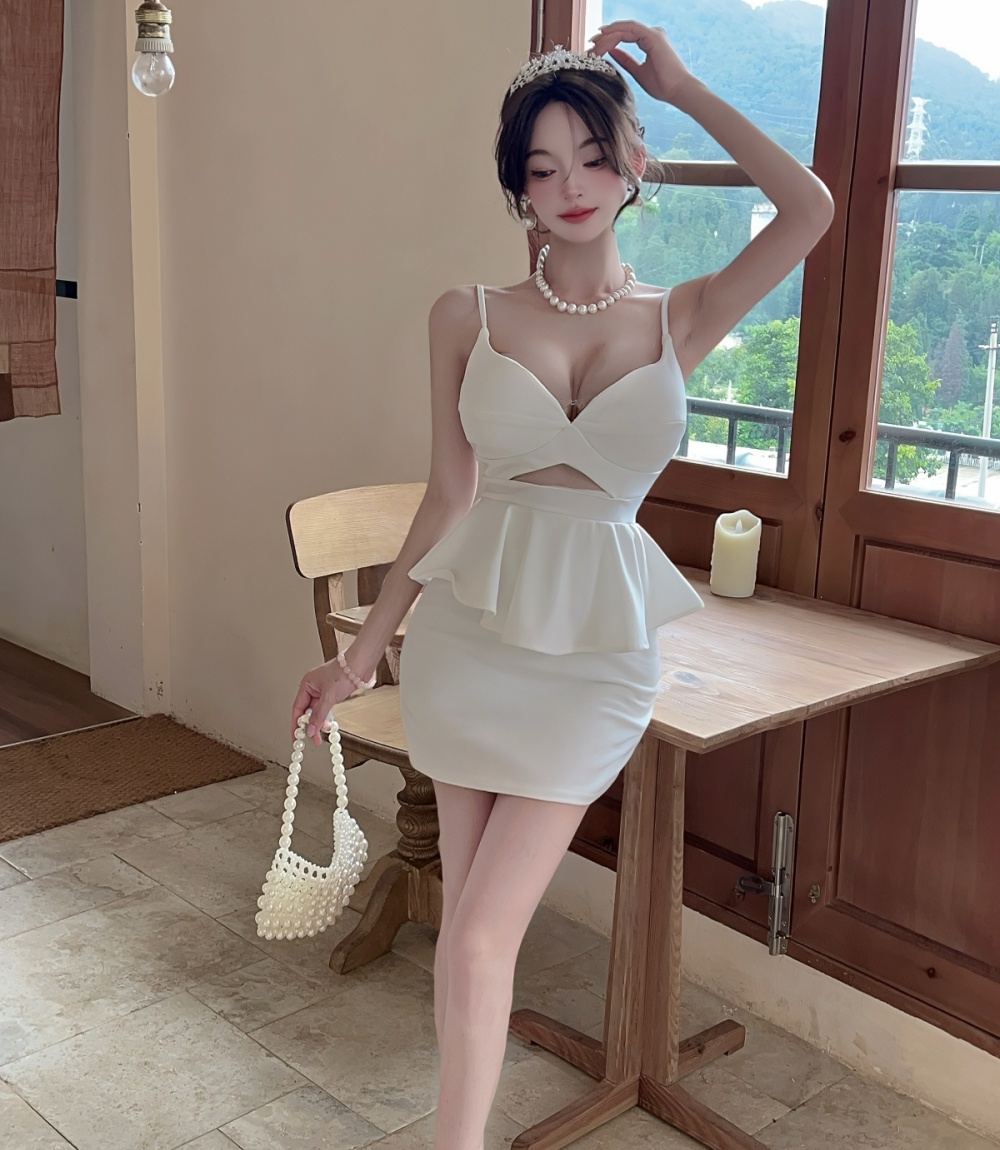 Sexy bottoming package hip sling slim all-match dress